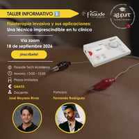 Taller Informativo de Fisioterapia Invasiva y sus Aplicaciones: Una técnica imprescindible en tu clínica – EQUIPO APSE4 - ZOOM - 18 de septiembre de 2026